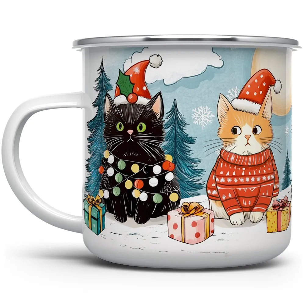 Christmas Cats Camp Mug