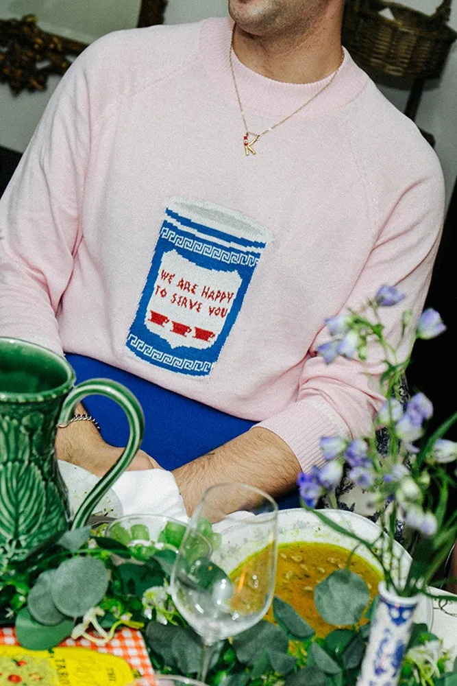 COFFEE CUP SWEATER PINK