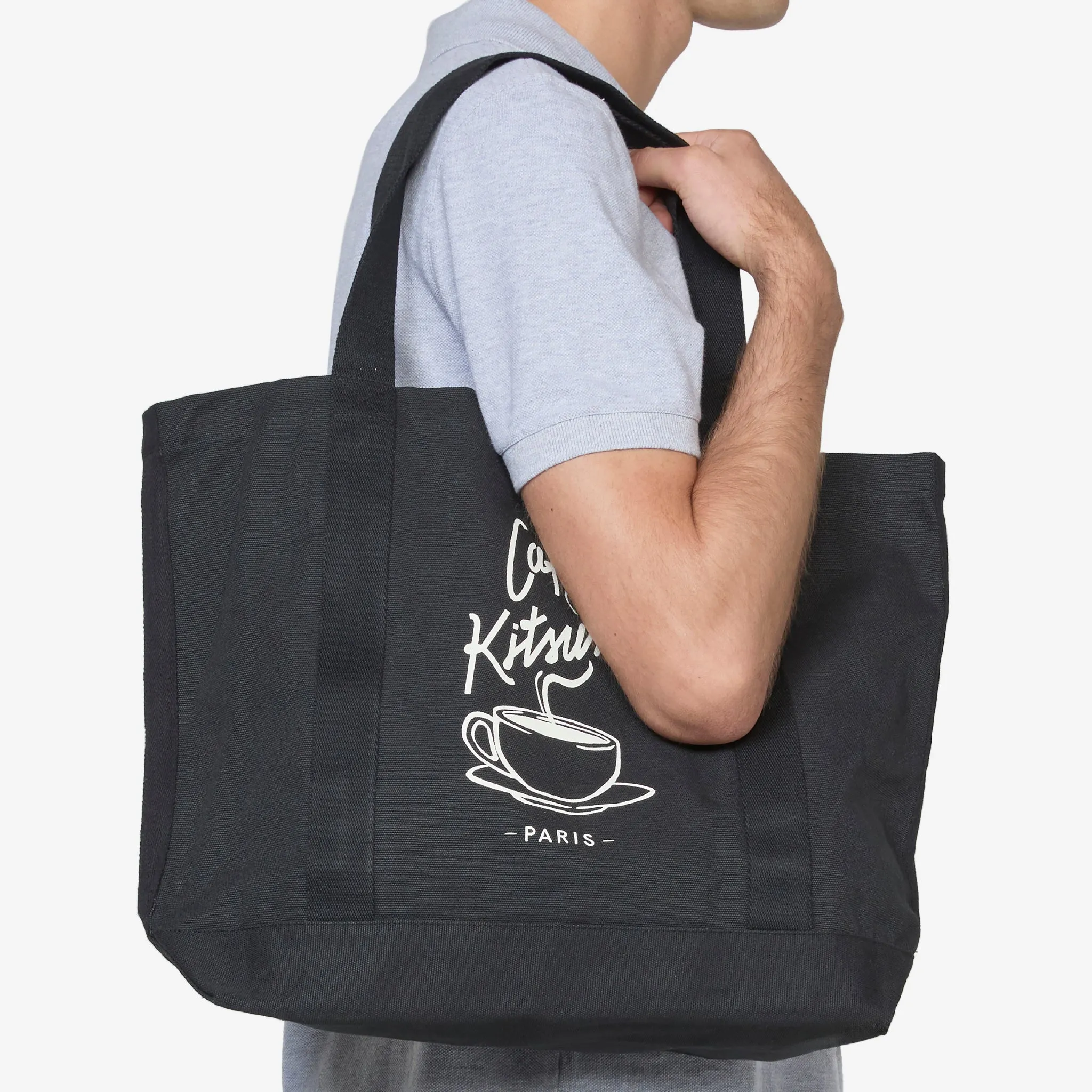 Coffee Cup Tote Bag Black