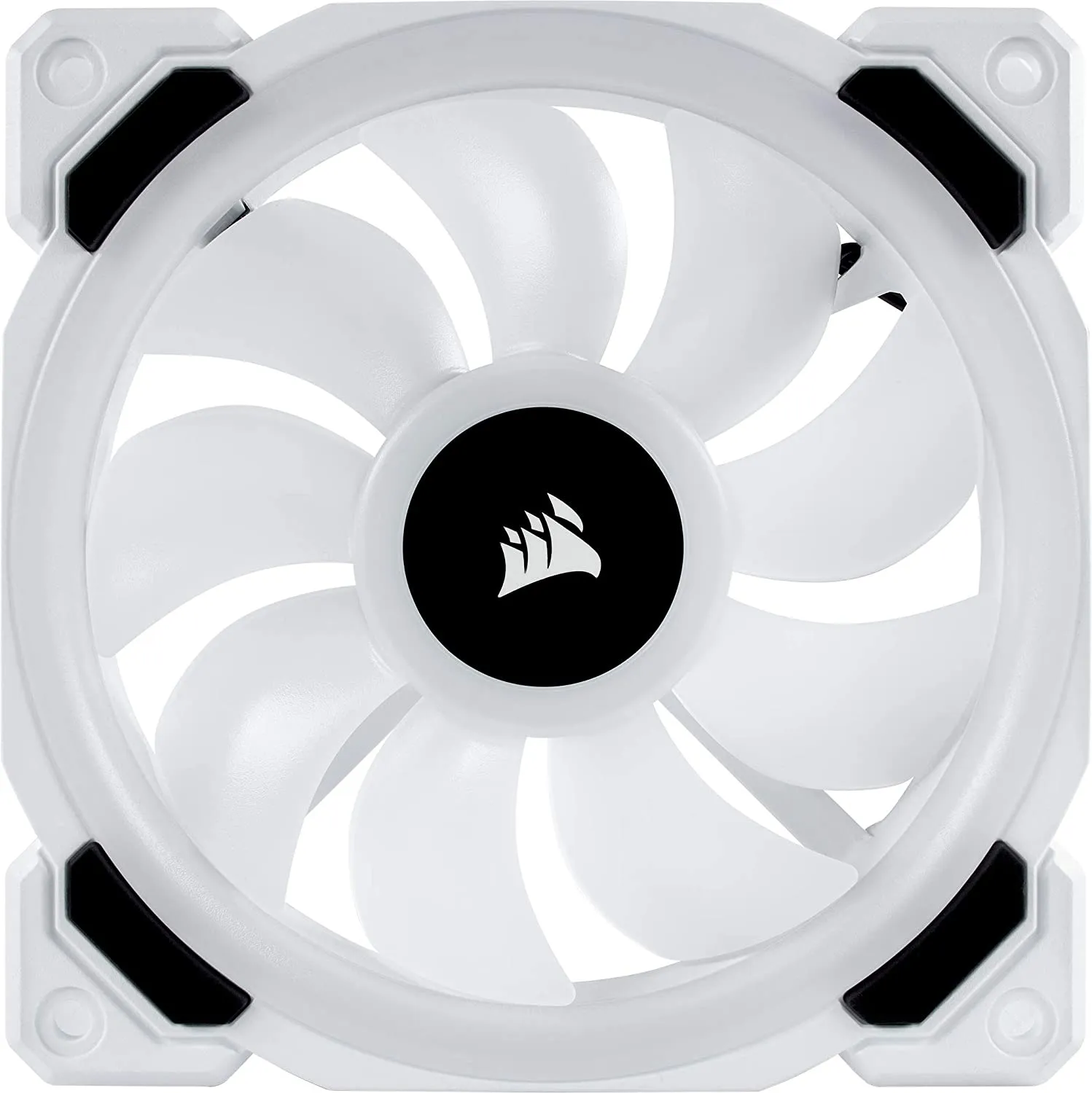 Corsair LL120 12cm PWM RGB Case Fans x3, 16 LED RGB Dual Light Loop, Hydraulic Bearing, White, Lighting Node PRO Kit Included