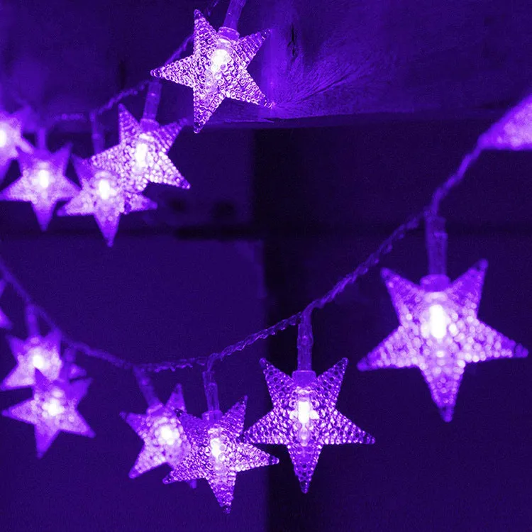 CYNDIE LED Solar String Light Purple Spider Light for Halloween Party Decorations