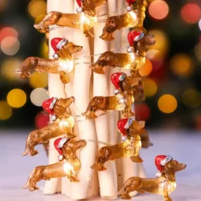 Dachshund Christmas String Lights