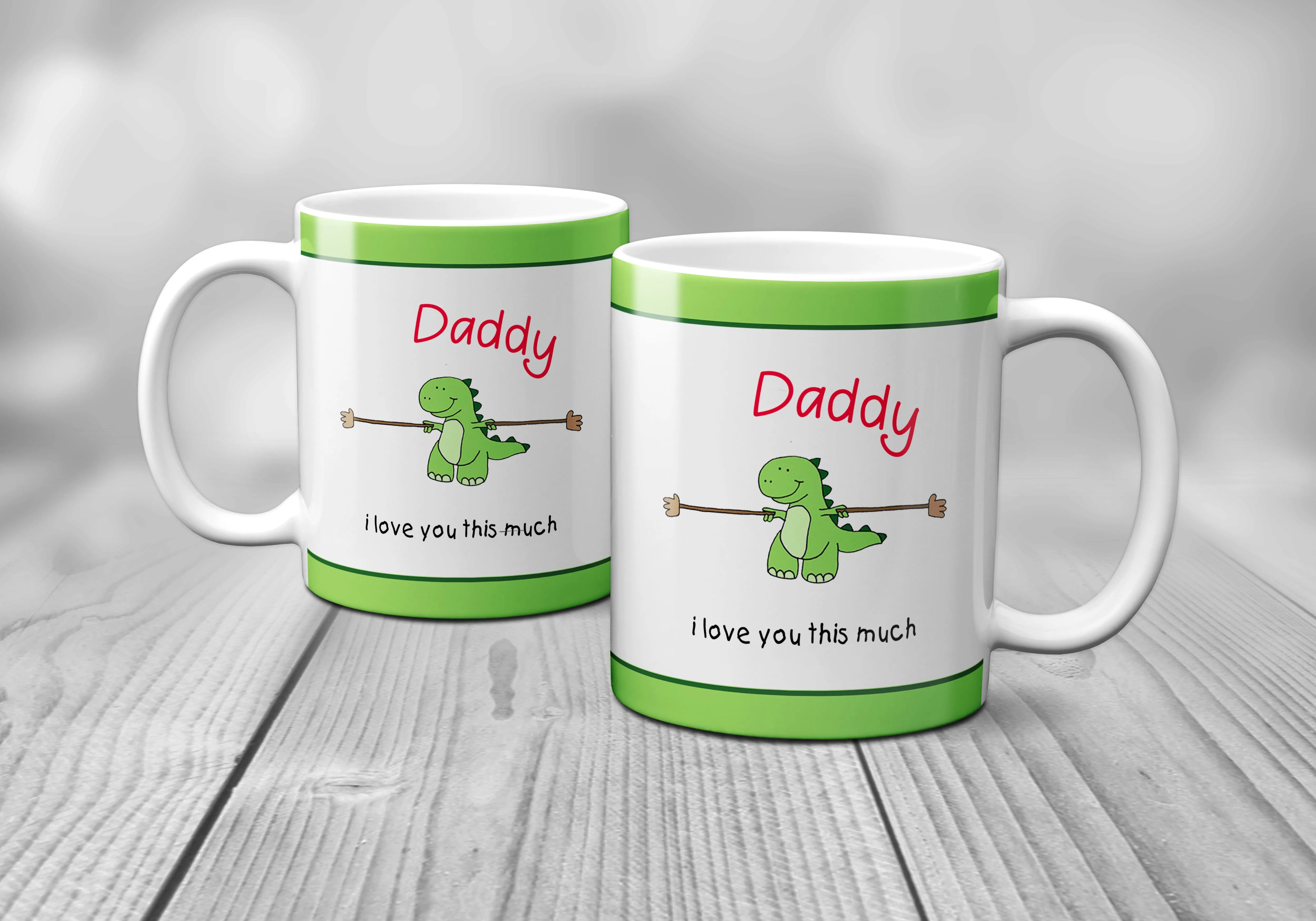 Daddy I love you this much T-rex Mug