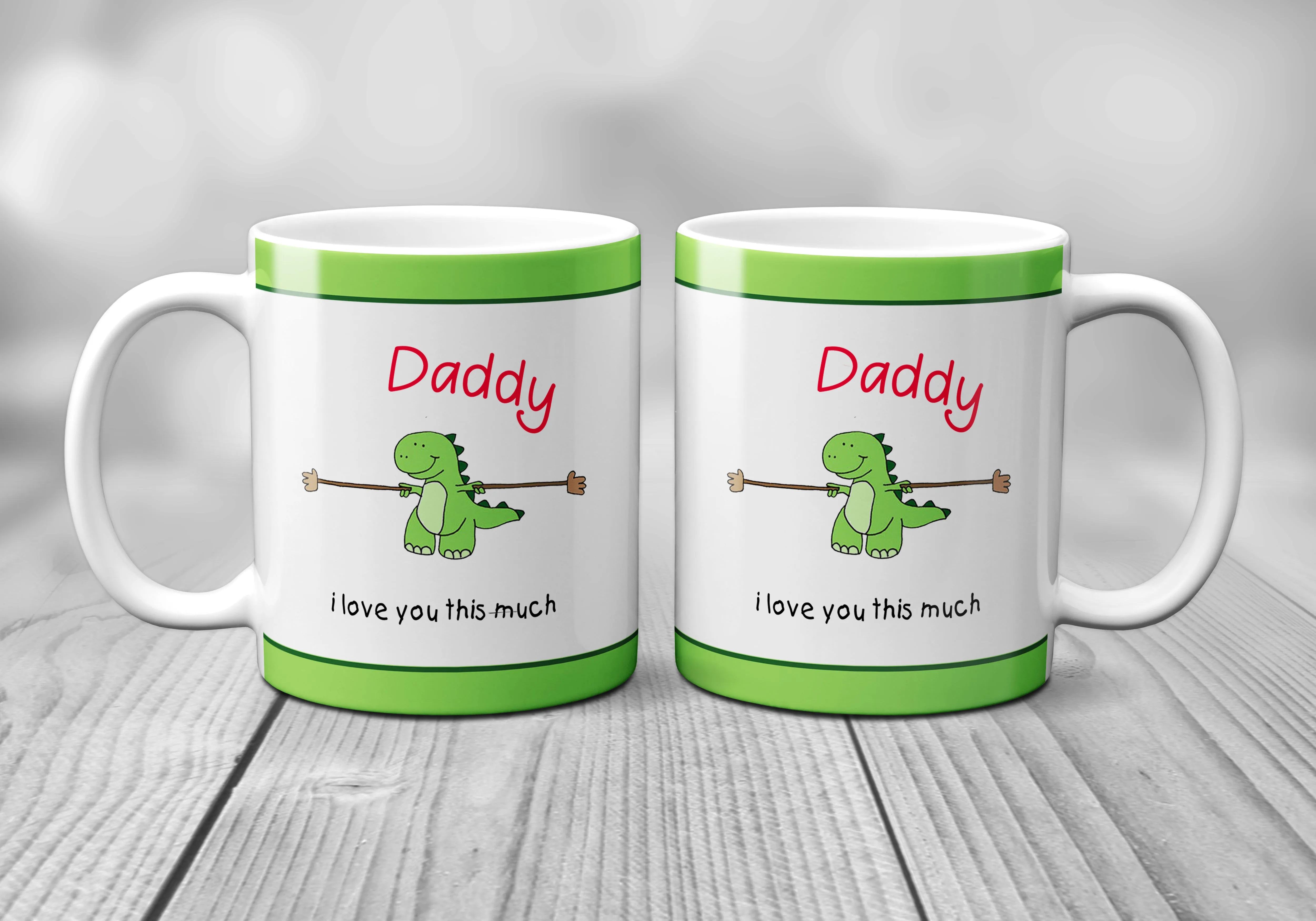 Daddy I love you this much T-rex Mug