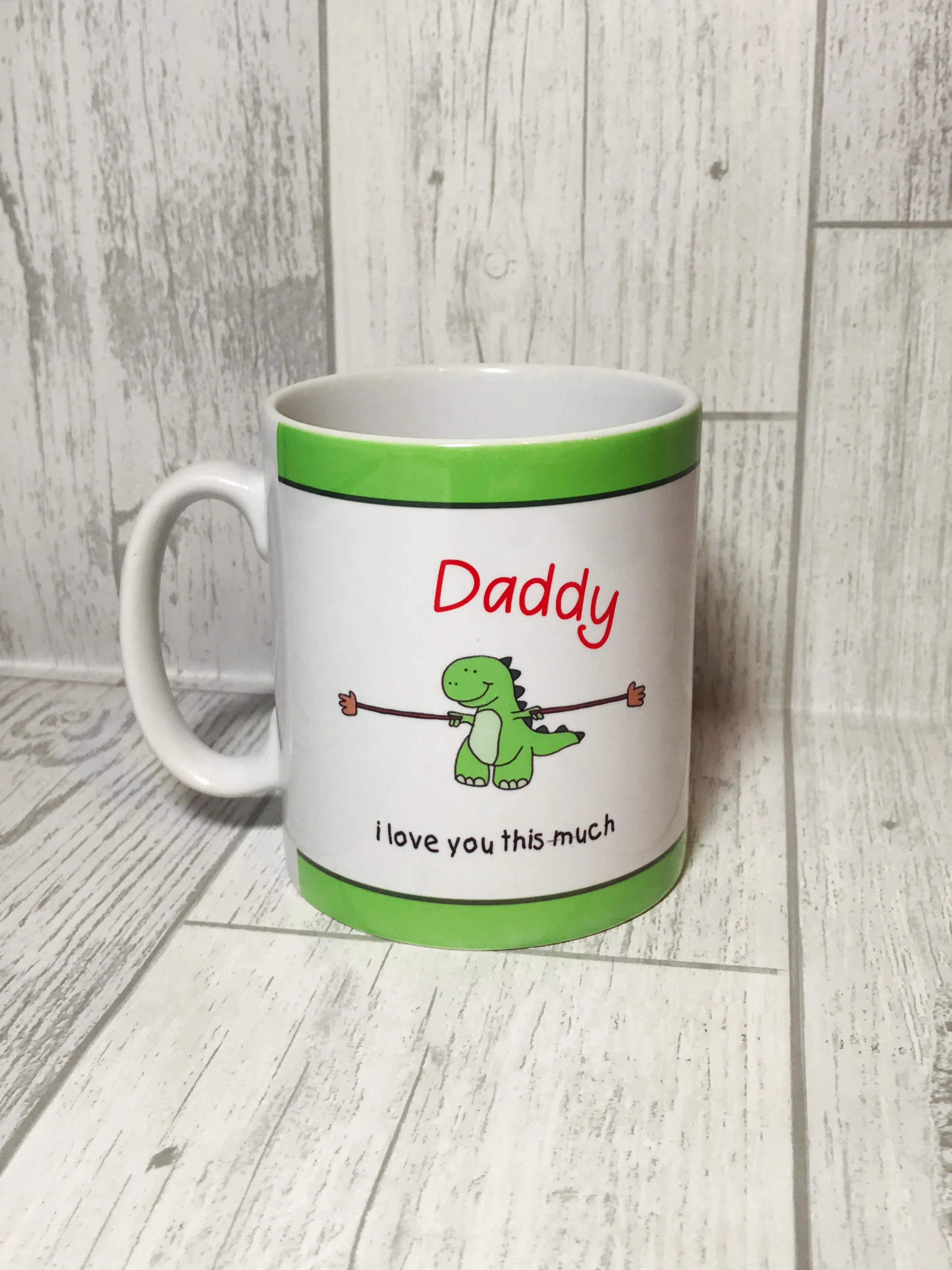 Daddy I love you this much T-rex Mug