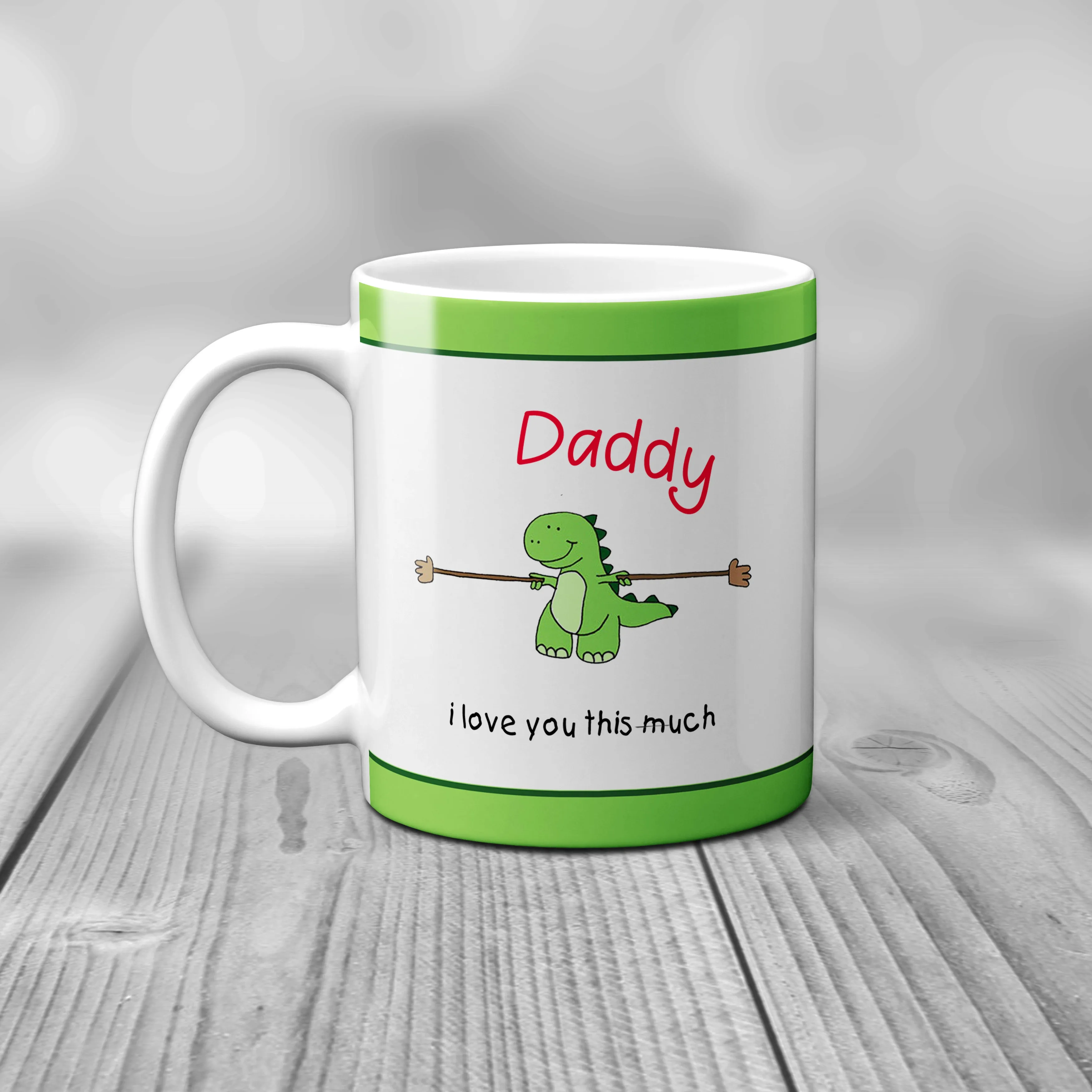 Daddy I love you this much T-rex Mug