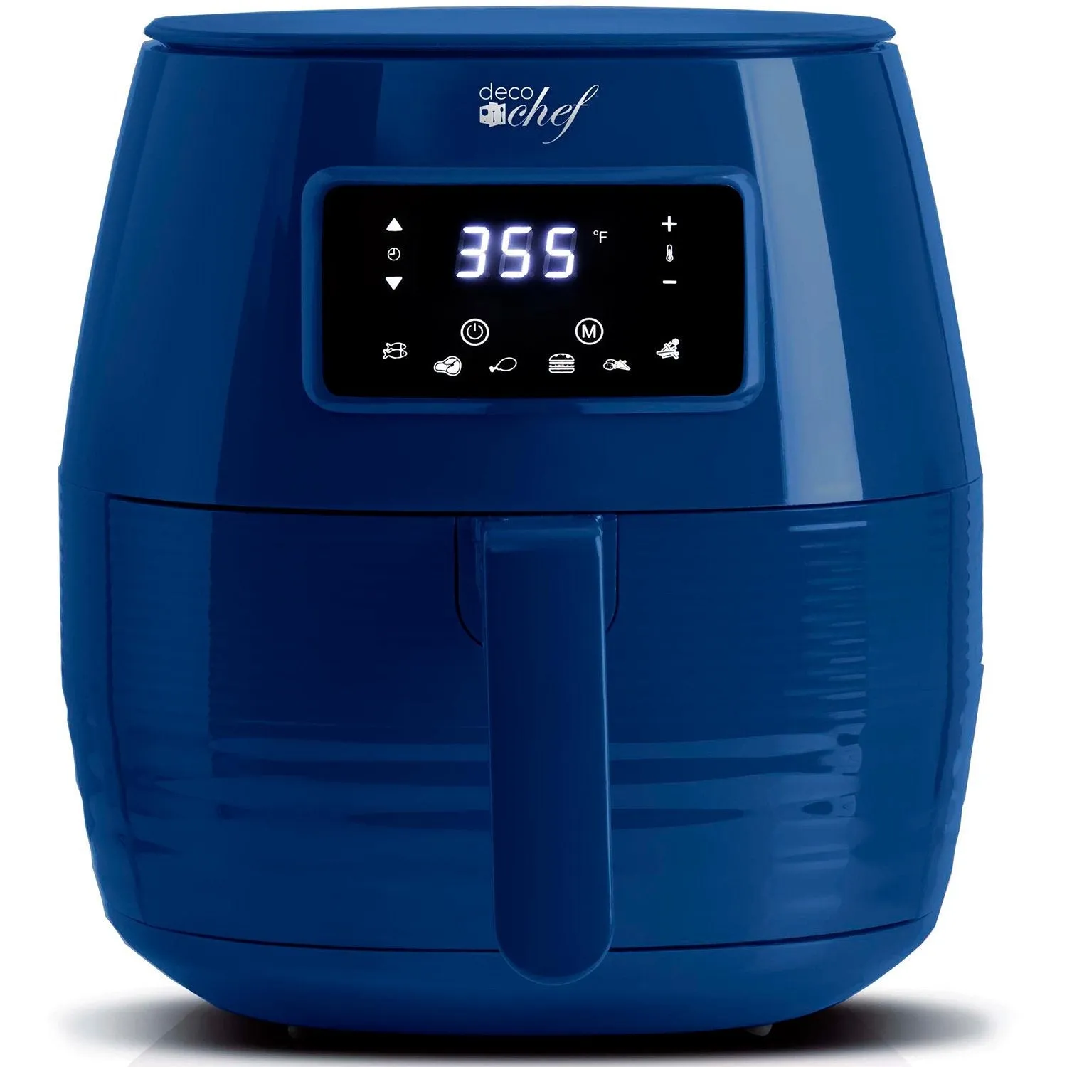 Deco Chef Digital 5.8QT Electric Air Fryer - Healthy, Fast Cooking - Blue - Refurbished