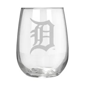 Detroit Tigers 17 oz. Stemless Wine Glass