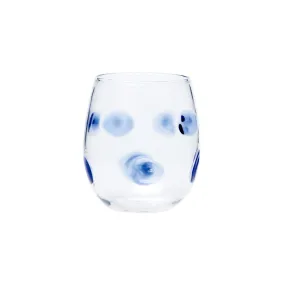 Drop Stemless Wine Glass, Blue