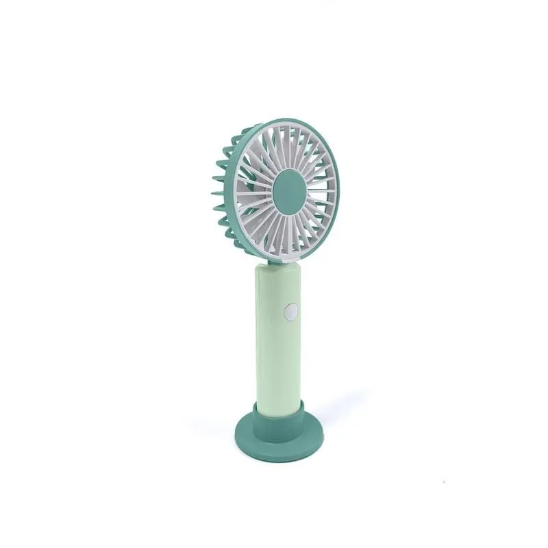 Electric Fan Standing Mini Desk Mint Green White Rechargeable