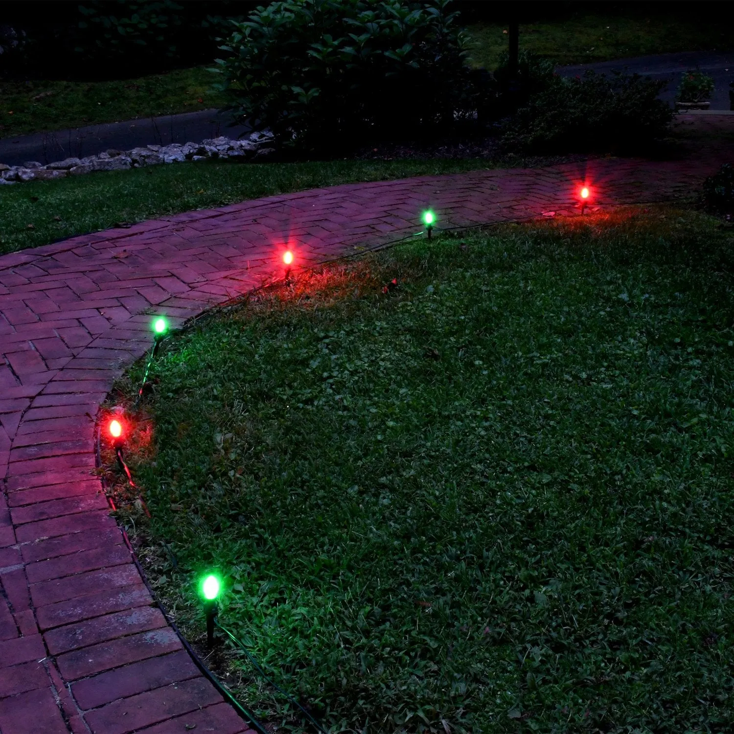 Electric Pathway Lights with 8 LED Bulbs