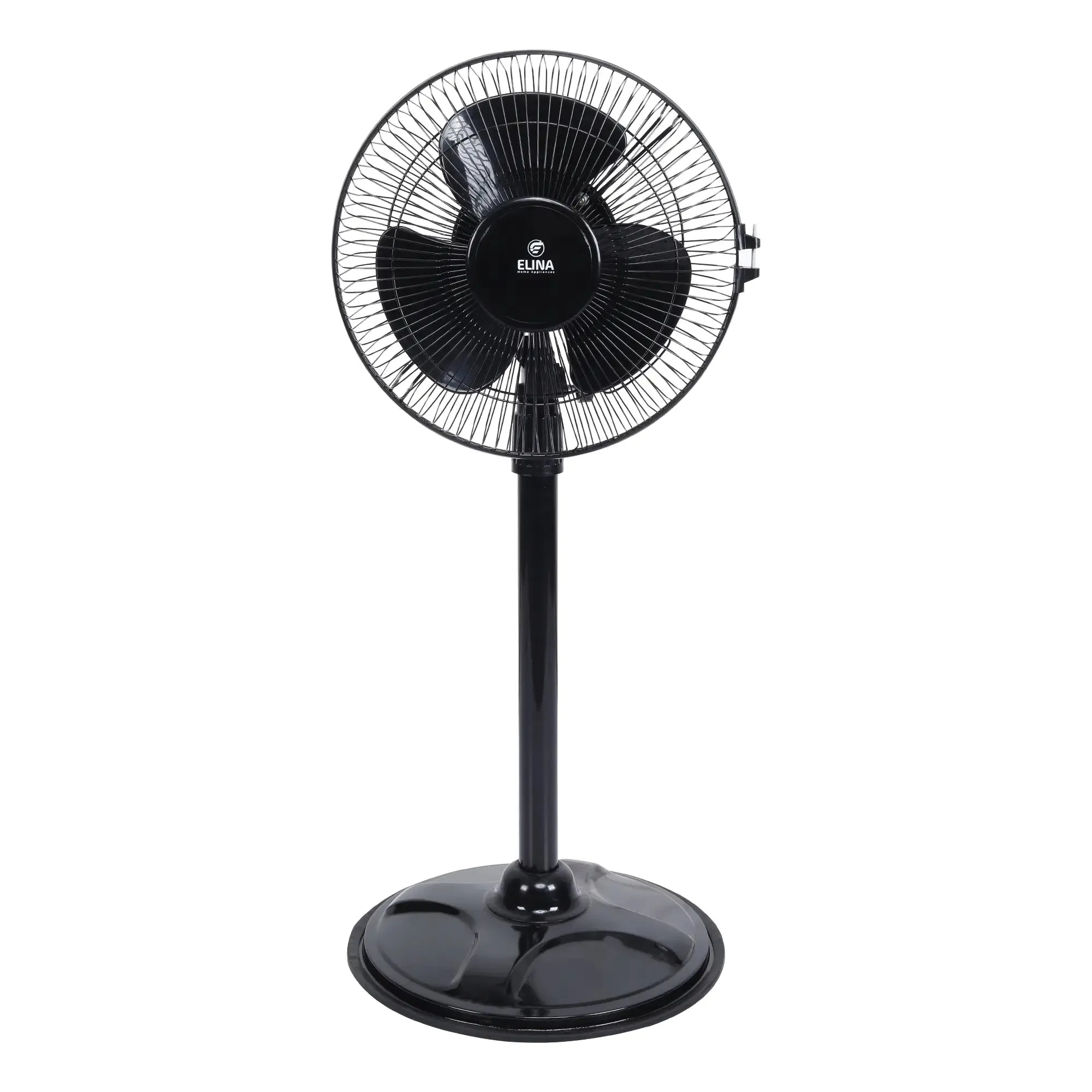 Elina Bullet Farrata Fan 12 Inch/ 300MM Sweep with 100W Full Copper Motor, Adjustable Height & Oscillation, Black