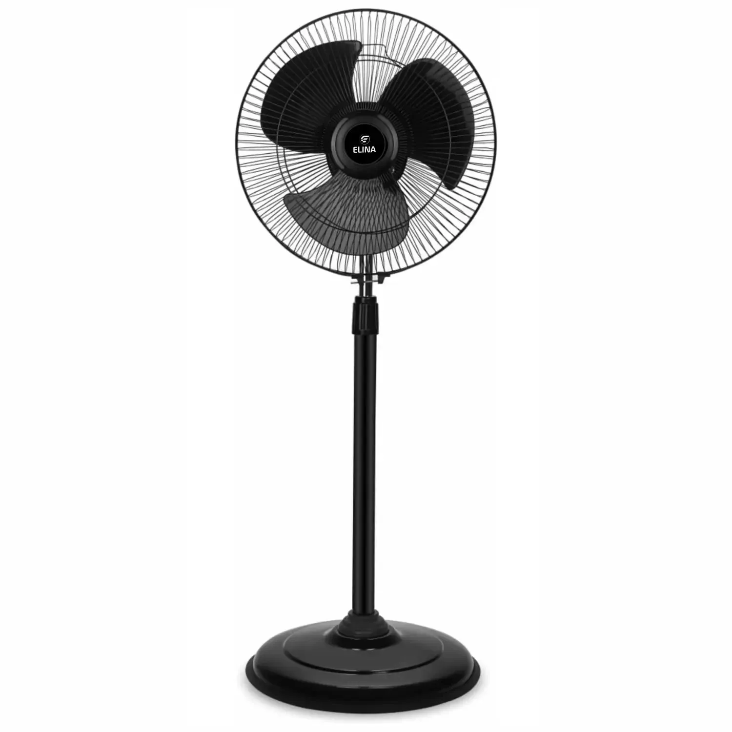 Elina Bullet Farrata Fan 12 Inch/ 300MM Sweep with 100W Full Copper Motor, Adjustable Height & Oscillation, Black