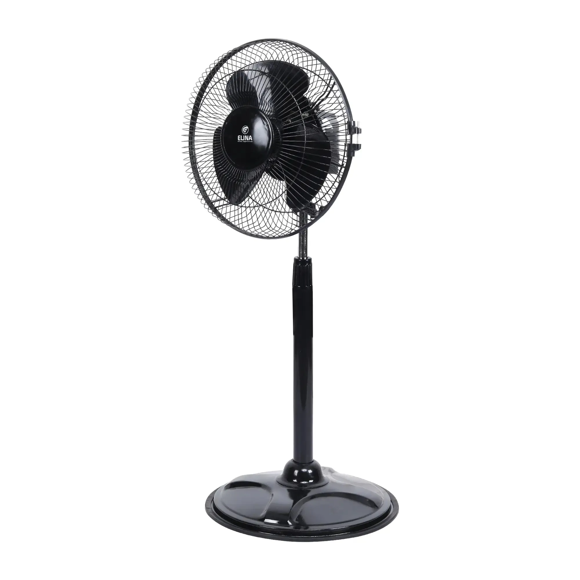 Elina Bullet Farrata Fan 12 Inch/ 300MM Sweep with 100W Full Copper Motor, Adjustable Height & Oscillation, Black