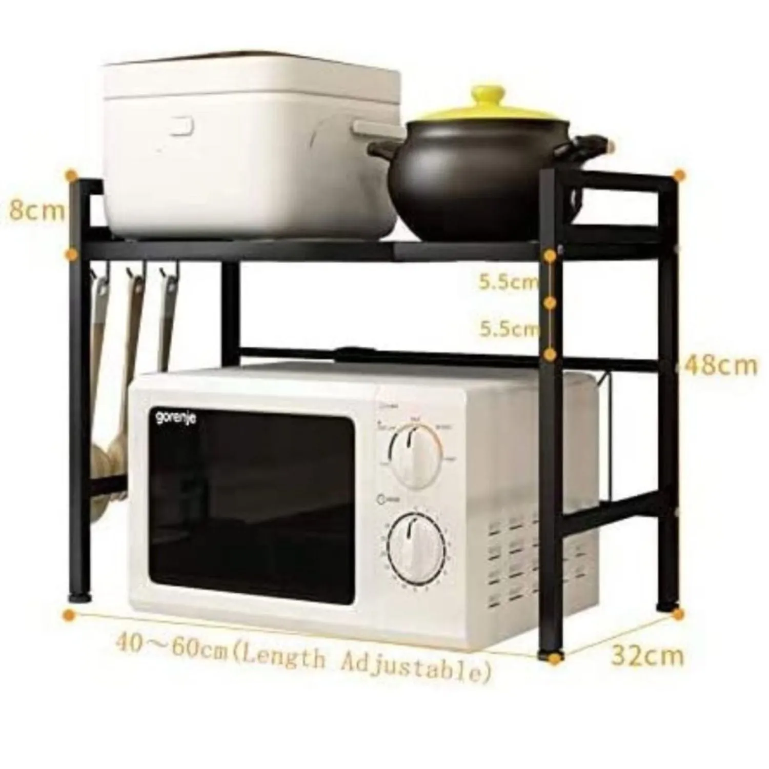 Expandable Heavy Duty Microwave Oven Rack, 25kg Capacity