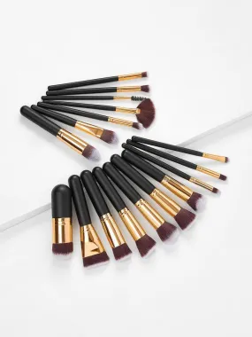 Fan Shaped Professional Makeup Brush 17pcs