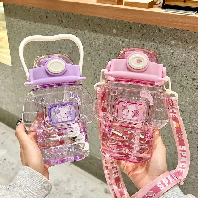 Fascinating Robot Matt Tumbler Water Bottle For Tumbler Lovers.(1000mL)