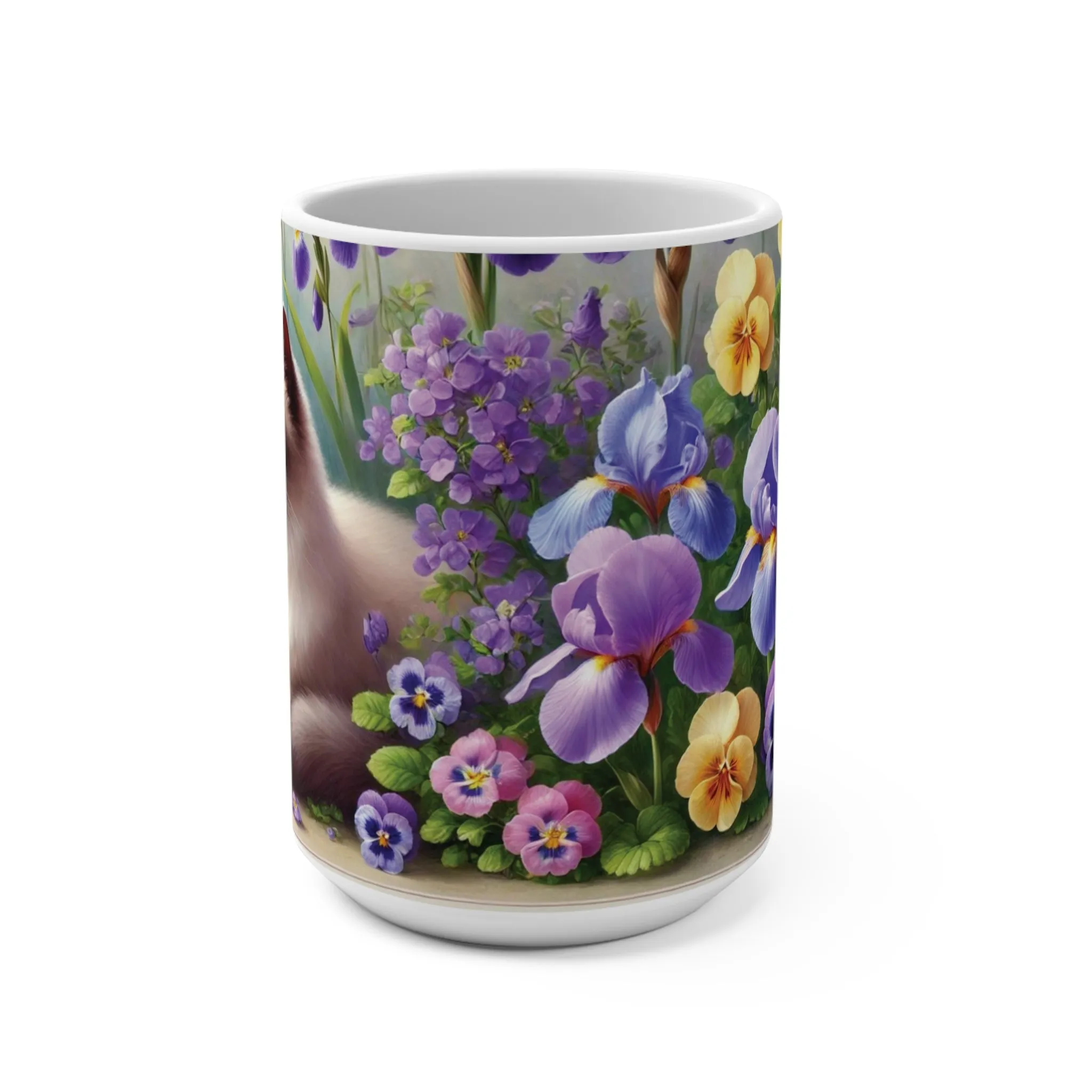 February Birth Flowers - Cat Lover - Mug 15oz