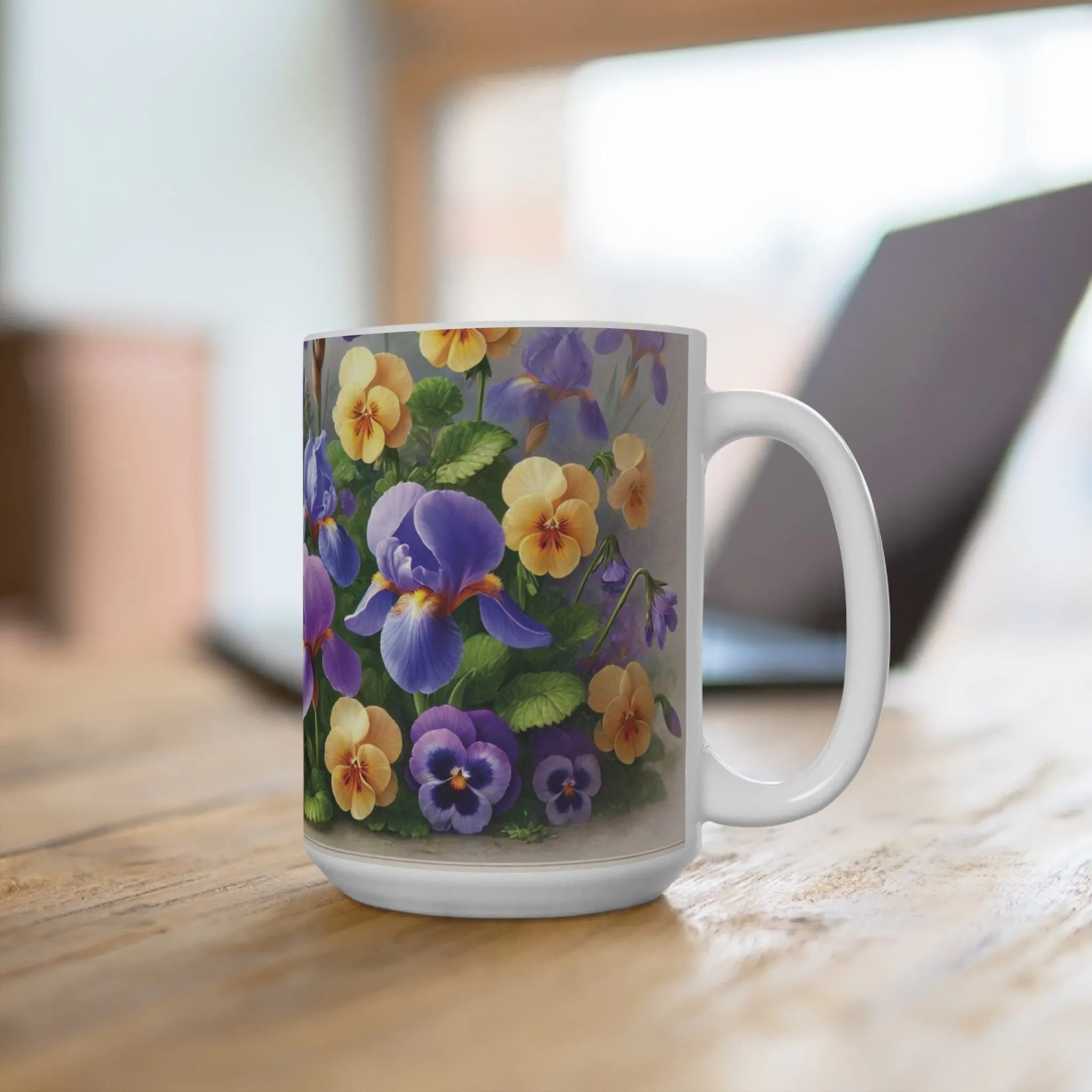 February Birth Flowers - Cat Lover - Mug 15oz