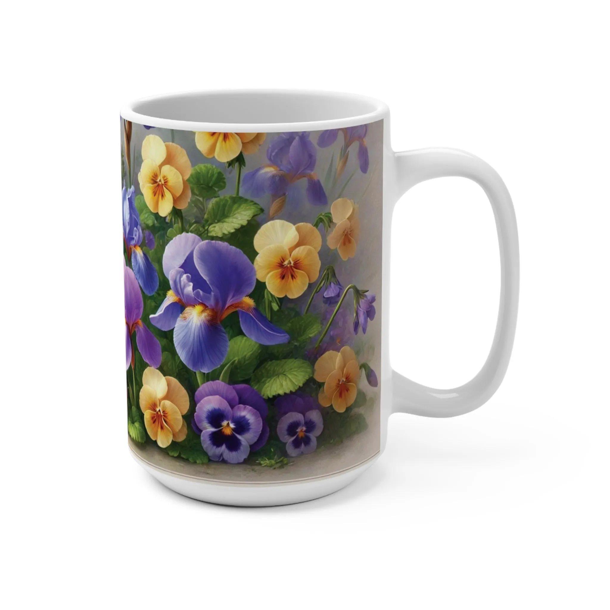 February Birth Flowers - Cat Lover - Mug 15oz