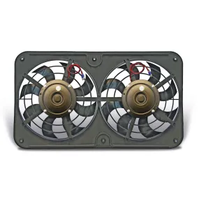 Flex-A-Lite Lo-Profile S-Blade Electric Fan - Dual 12-1/8" - Pusher - 2500 CFM - 26-1/4 x 15-1/2" - 2-5/8"