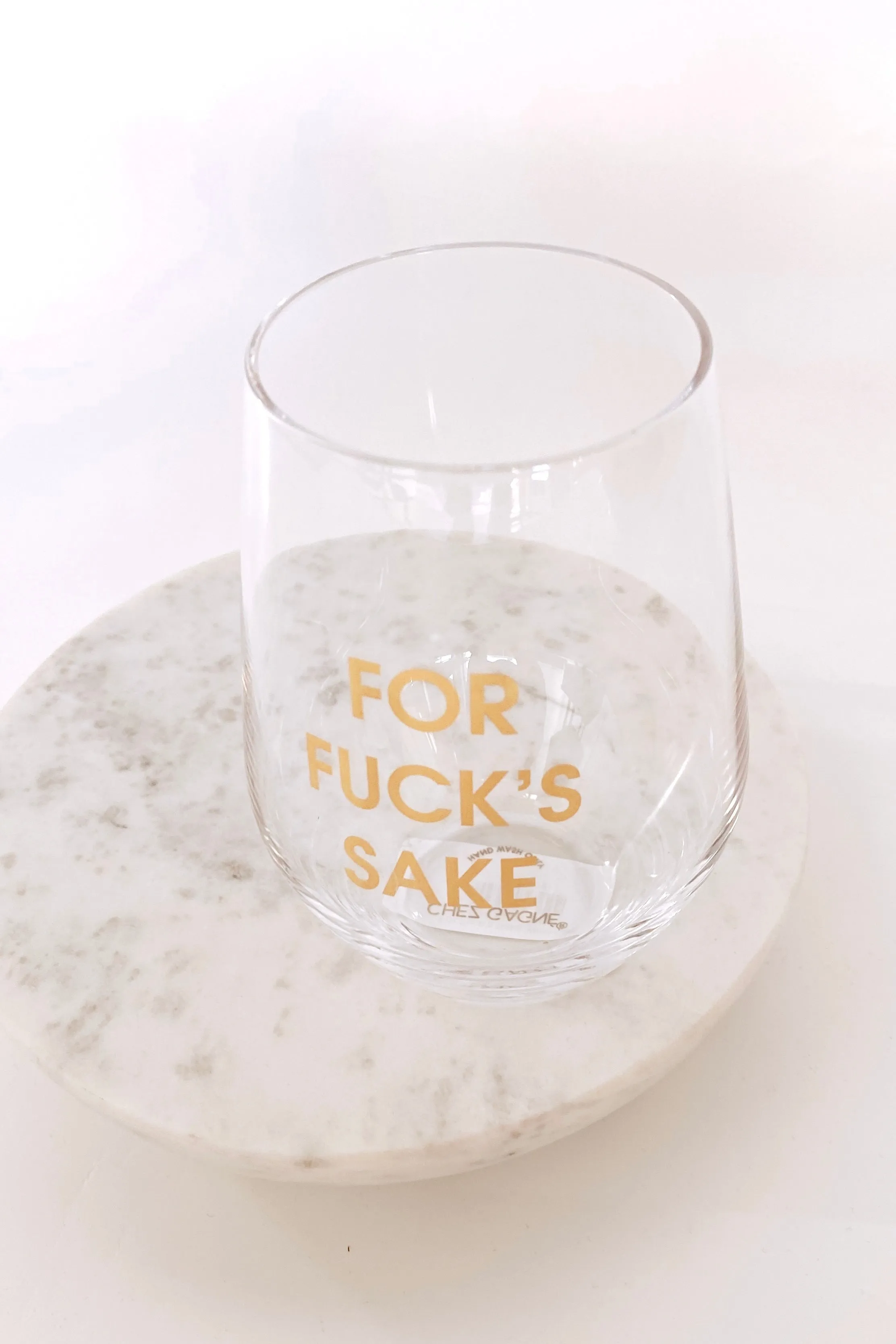 For Fuck's Sake Wine Glass