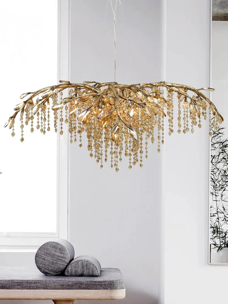 French crystal chandelier designer style creative living room dining room chandelier luxury villa decoration for island lighting