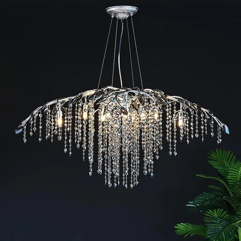 French crystal chandelier designer style creative living room dining room chandelier luxury villa decoration for island lighting