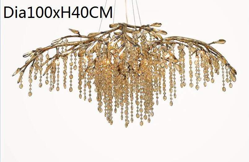 French crystal chandelier designer style creative living room dining room chandelier luxury villa decoration for island lighting