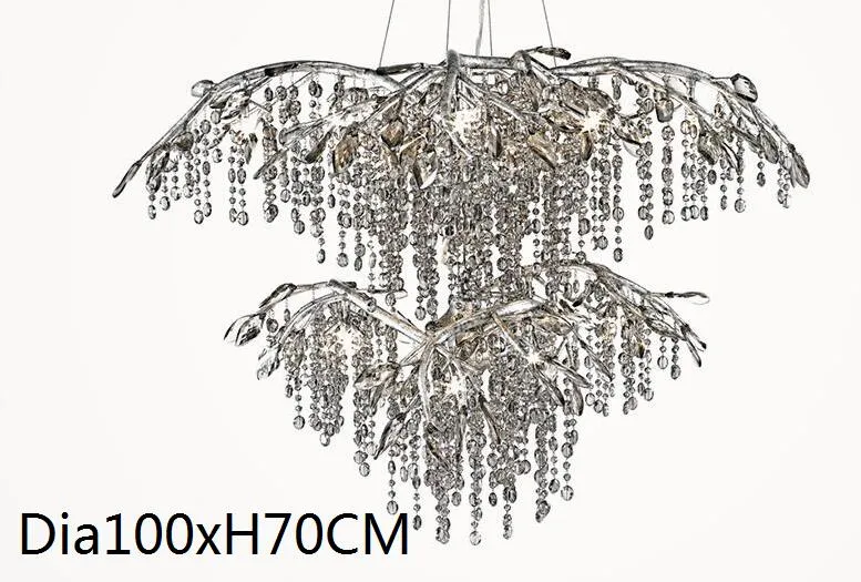 French crystal chandelier designer style creative living room dining room chandelier luxury villa decoration for island lighting