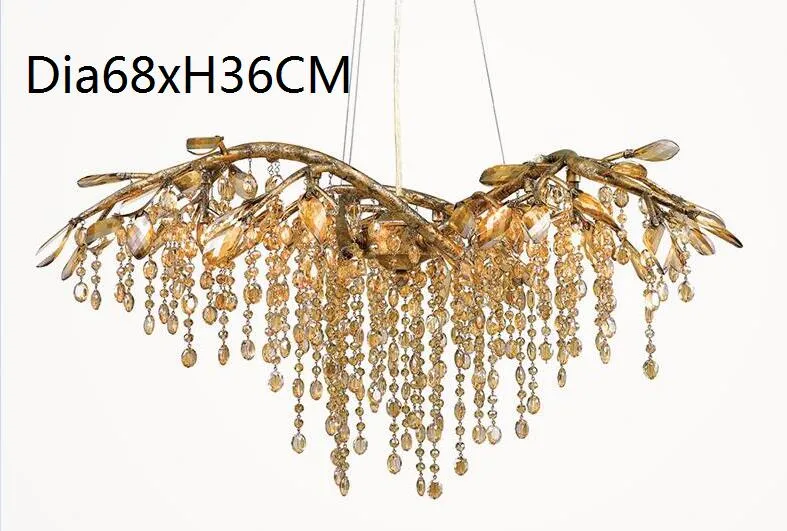 French crystal chandelier designer style creative living room dining room chandelier luxury villa decoration for island lighting