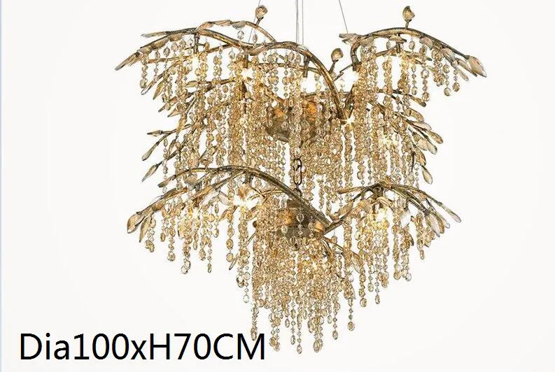 French crystal chandelier designer style creative living room dining room chandelier luxury villa decoration for island lighting