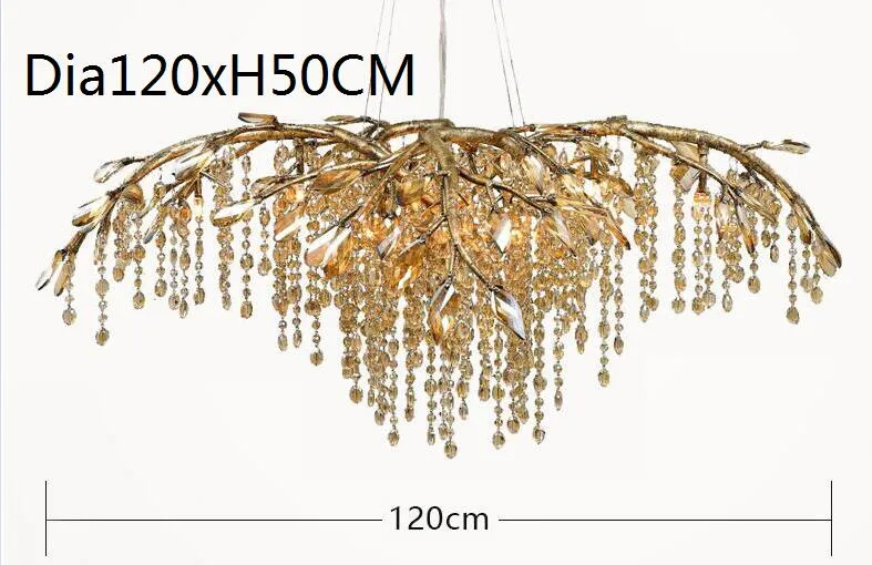 French crystal chandelier designer style creative living room dining room chandelier luxury villa decoration for island lighting