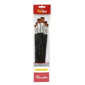 Funbo Brush Multi Purpose Long Flat Set 2,4,6,8,12,14