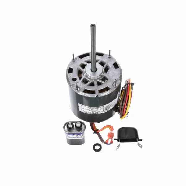 Genteq Direct Drive Motor, 1075 RPM, 3/4-1/2 HP, 460 V, 48 Frame, Open Air Over