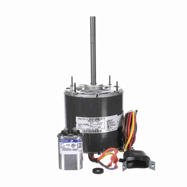 Genteq Direct Drive Motor, 1075 RPM, 3/4-1/2 HP, 460 V, 48 Frame, Open Air Over