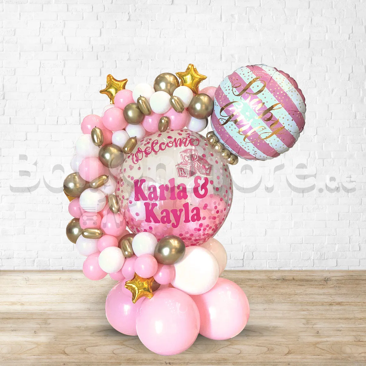 Girl Custom Text Balloon Arrangement BEST for ROOM DECOR / MIDI For Table / PILLAR for ENTRANCE)