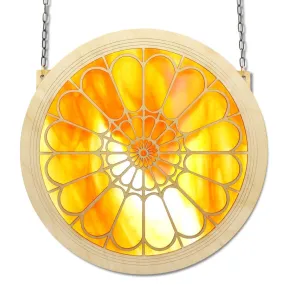 Grand 10" Suncatcher - Catherdeal in Orange Swirl