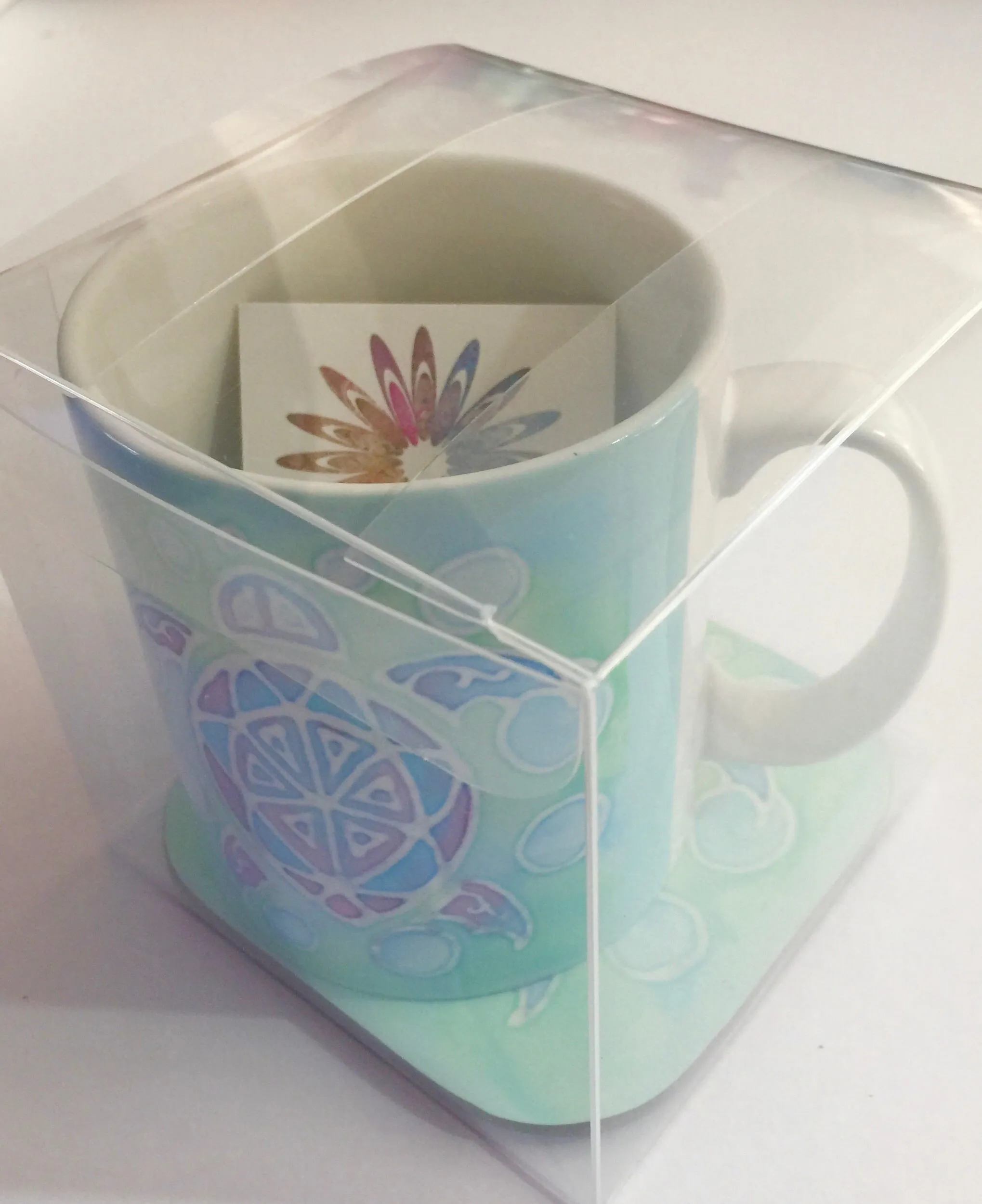 Green Turtle Mug & Coaster - Cute Turtle Mug Box Set - Sealife Mug Gift