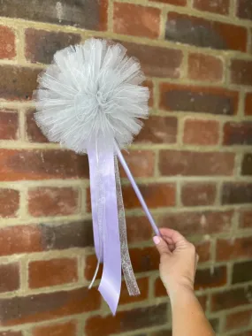 Grey Pom Pom Wand