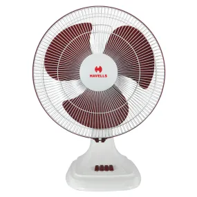 Havells Accelero HS Table Fan 400mm White Red