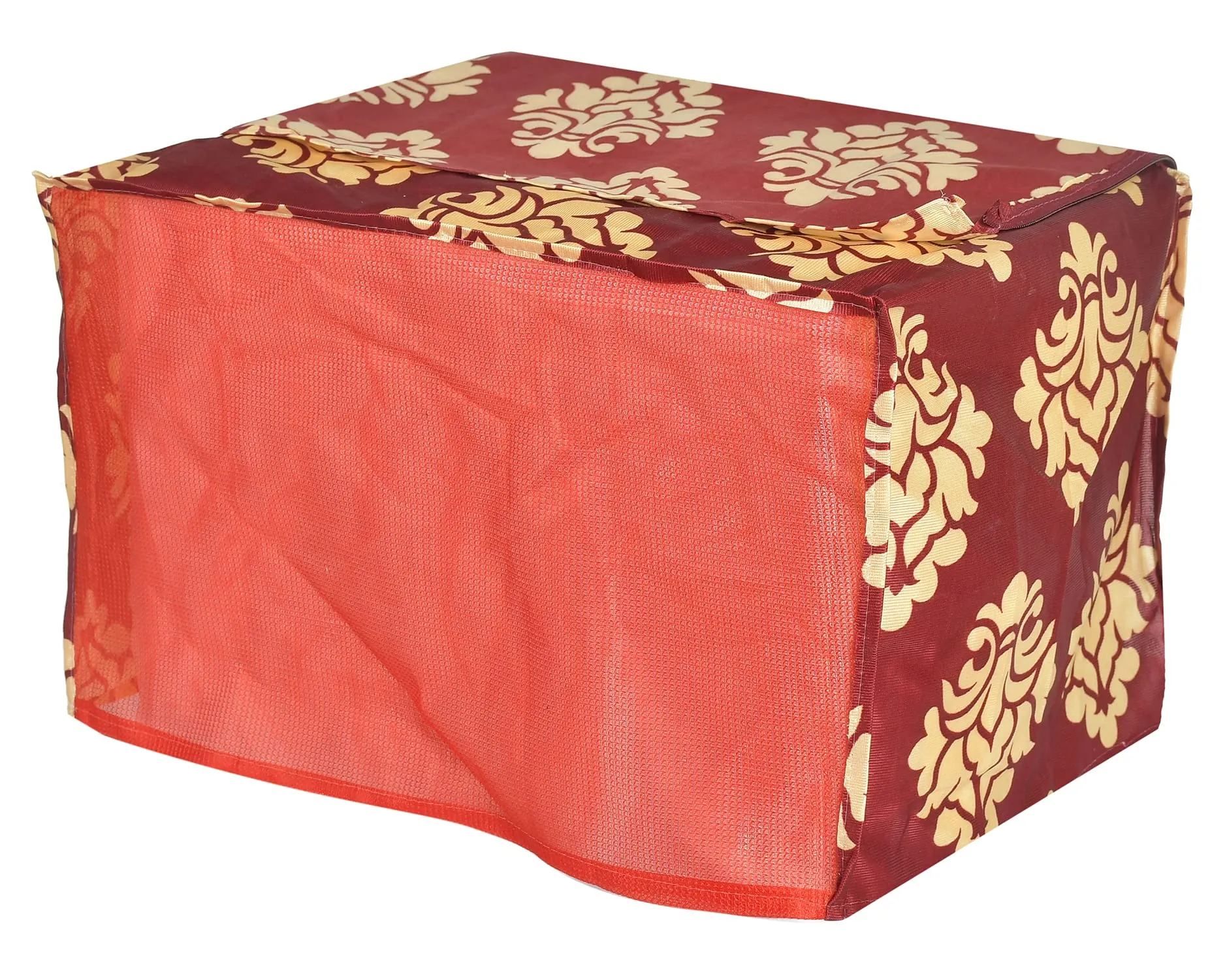 Heart Home Polyster Floral Printed Microwave Oven Cover,20 LTR. (Maroon)-HS43HEARTH25937