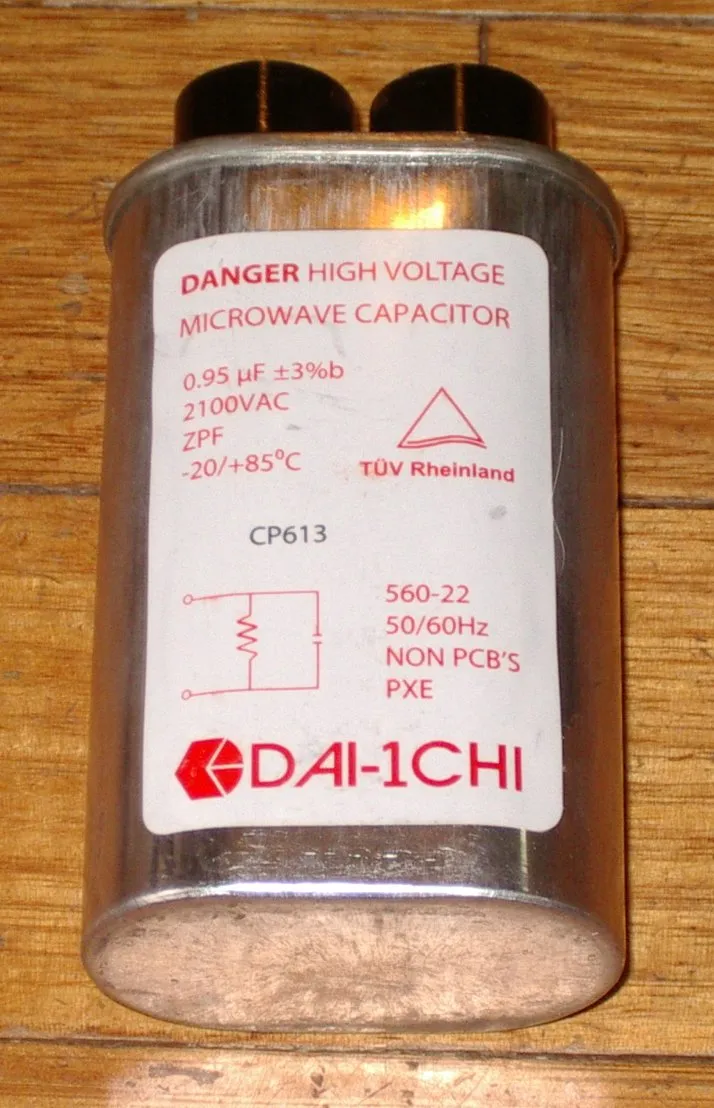 High Voltage Microwave Capacitor 0.95MFD 2100V - Part # MWC613, CP613