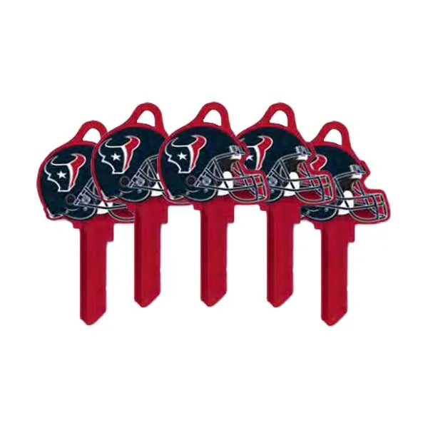 Ilco - NFL TeamKeys - Helmet Edition - Key Blank - Houston Texans - KW1 (5 Pack)