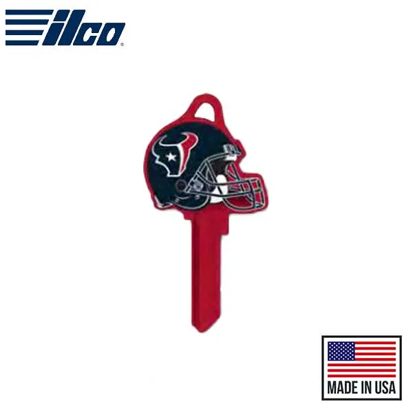 Ilco - NFL TeamKeys - Helmet Edition - Key Blank - Houston Texans - KW1 (5 Pack)