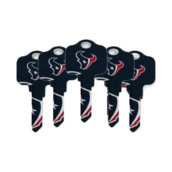 Ilco - NFL TeamKeys - Key Blank - Houston Texans - SC1 (5 Pack)