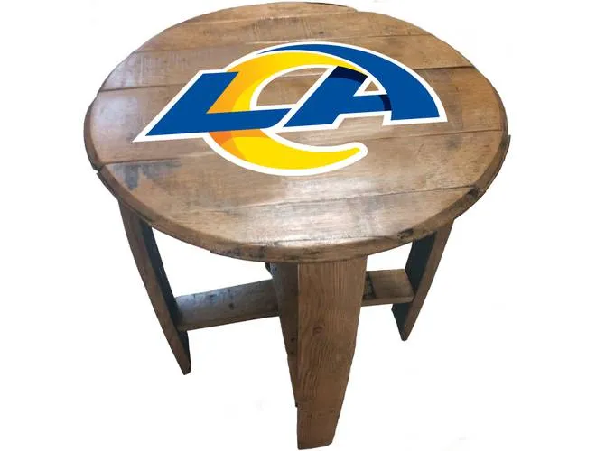 Imperial USA Officially Licensed NFL Oak Barrel Side Table