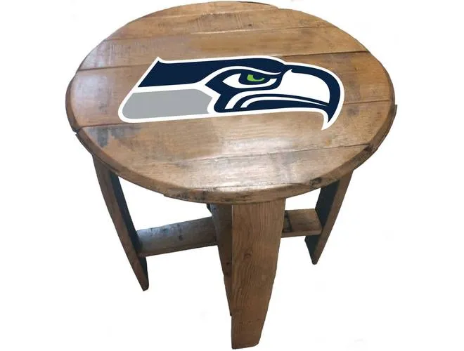 Imperial USA Officially Licensed NFL Oak Barrel Side Table