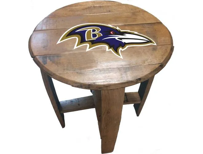 Imperial USA Officially Licensed NFL Oak Barrel Side Table