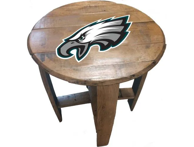 Imperial USA Officially Licensed NFL Oak Barrel Side Table